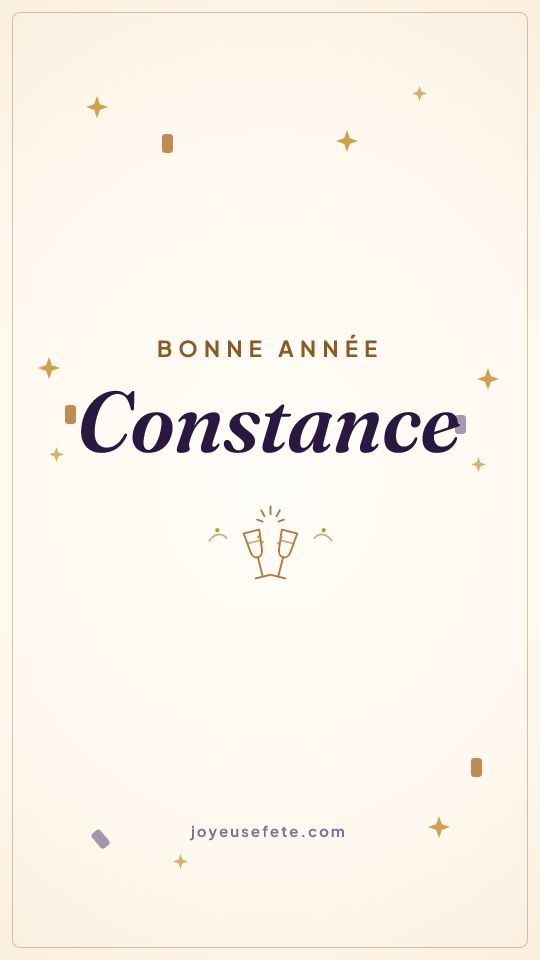 Image « Bonne année Constance » au format story