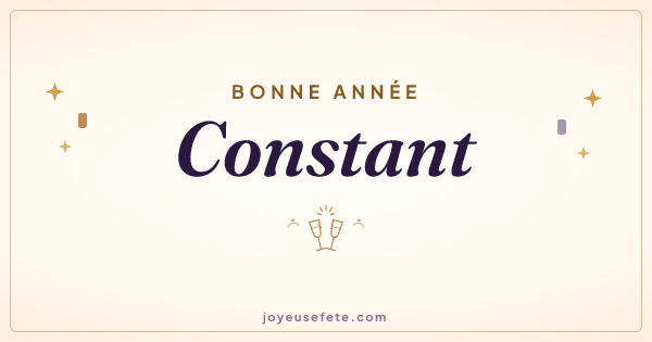 Image « Bonne année Constant » au format large