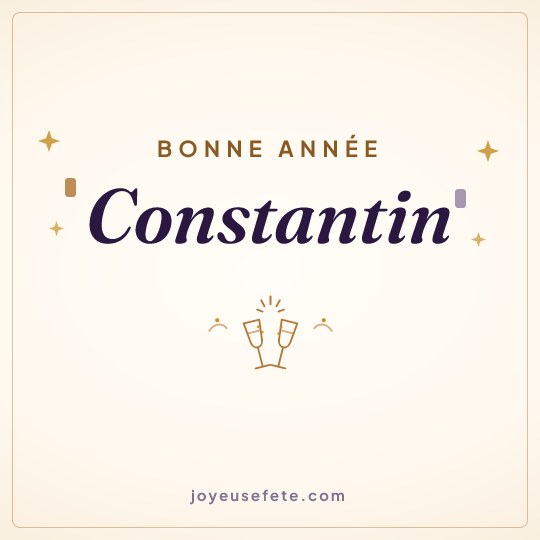 Image carrée « Bonne année Constantin » pour WhatsApp