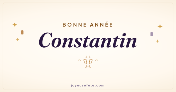 Image « Bonne année Constantin » au format large