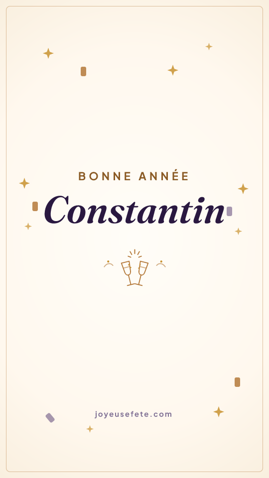Image « Bonne année Constantin » au format story