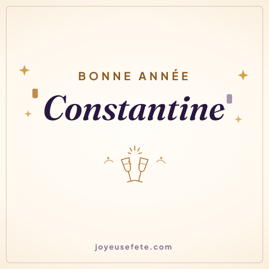 Image carrée « Bonne année Constantine » pour WhatsApp