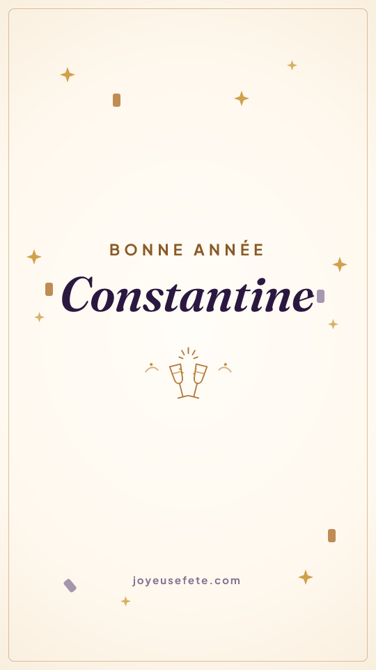Image « Bonne année Constantine » au format story