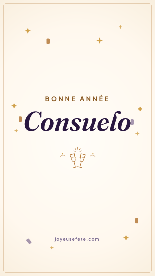Image « Bonne année Consuelo » au format story