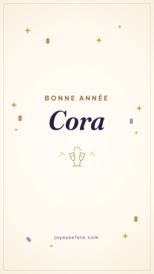 Image « Bonne année Cora » au format story