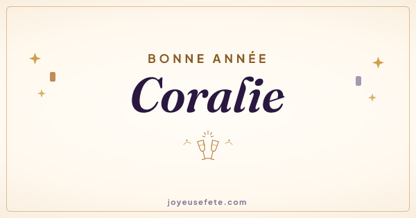 Image « Bonne année Coralie » au format large