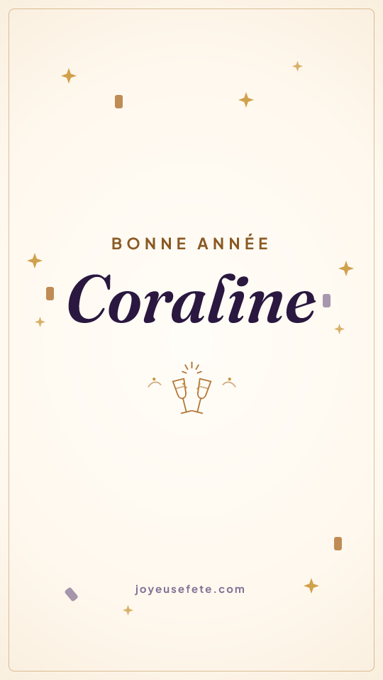 Image « Bonne année Coraline » au format story