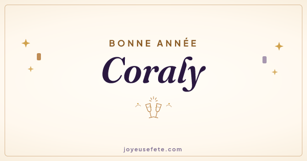 Image « Bonne année Coraly » au format large