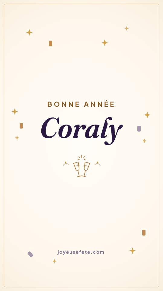 Image « Bonne année Coraly » au format story