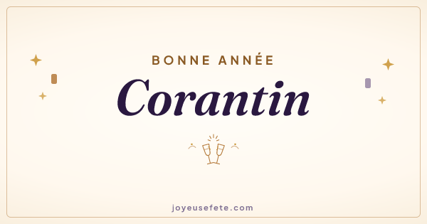 Image « Bonne année Corantin » au format large