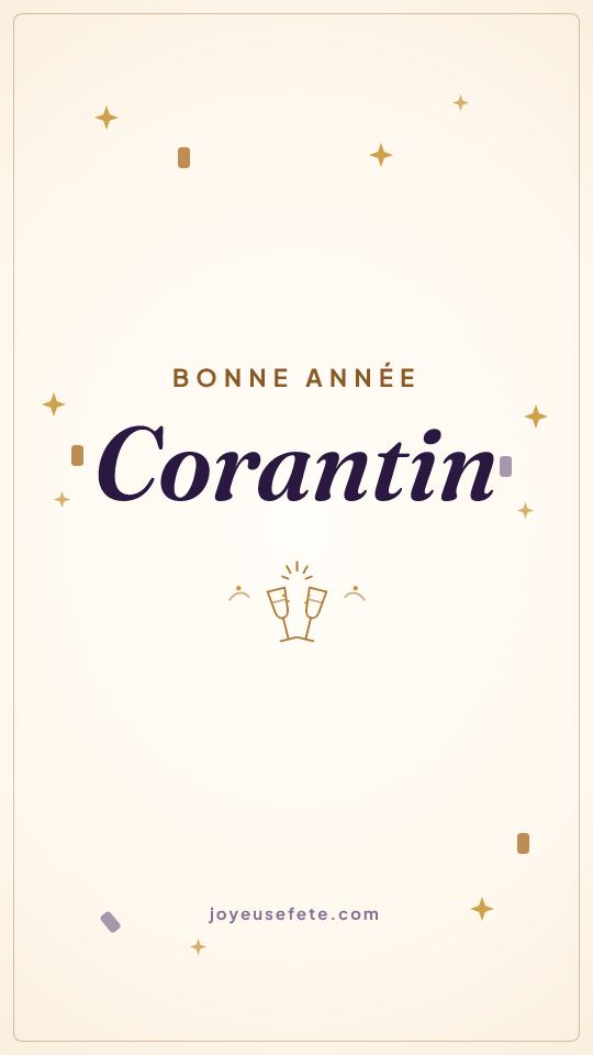 Image « Bonne année Corantin » au format story