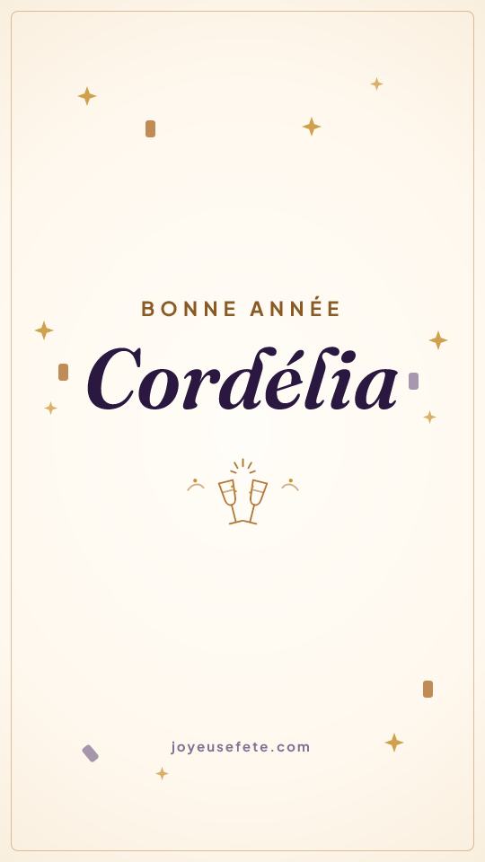 Image « Bonne année Cordélia » au format story
