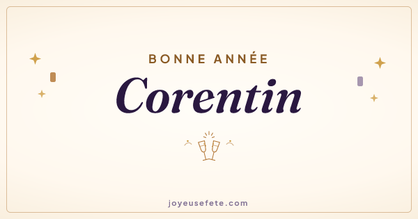 Image « Bonne année Corentin » au format large