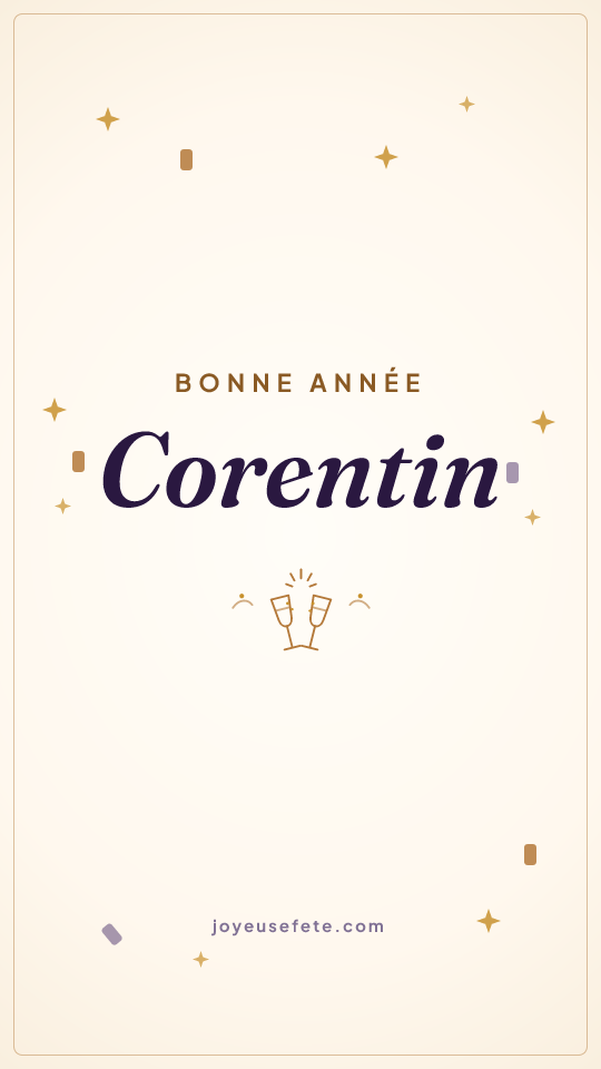 Image « Bonne année Corentin » au format story