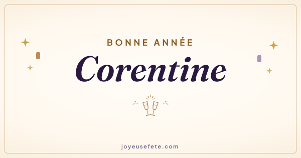 Image « Bonne année Corentine » au format large