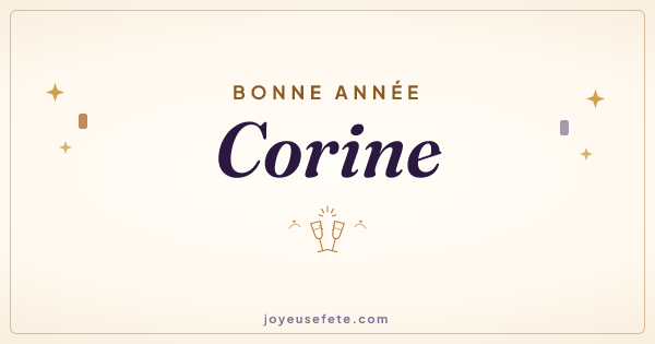 Image « Bonne année Corine » au format large