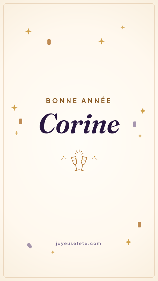 Image « Bonne année Corine » au format story