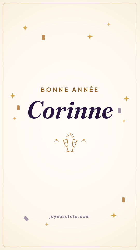 Image « Bonne année Corinne » au format story