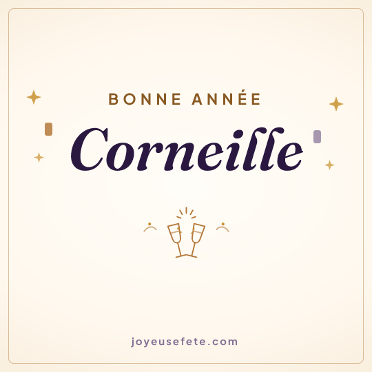 Image carrée « Bonne année Corneille » pour WhatsApp
