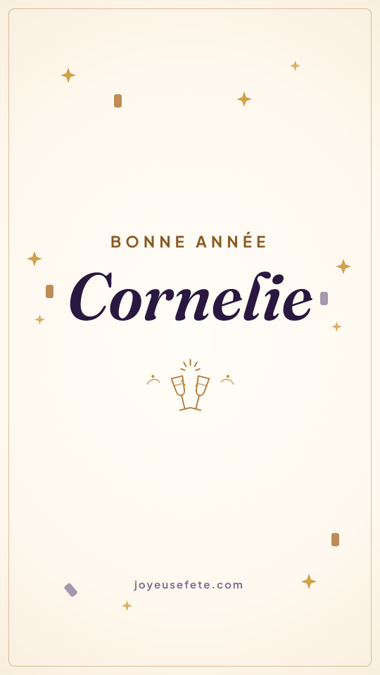 Image « Bonne année Cornelie » au format story