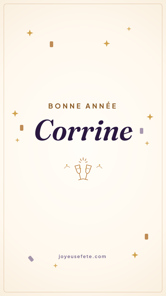 Image « Bonne année Corrine » au format story