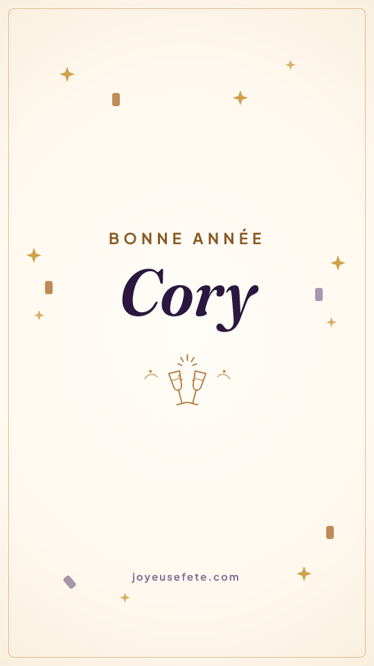 Image « Bonne année Cory » au format story