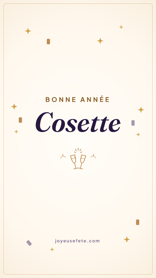 Image « Bonne année Cosette » au format story