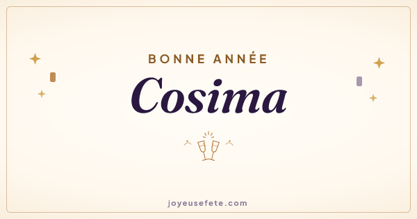 Image « Bonne année Cosima » au format large