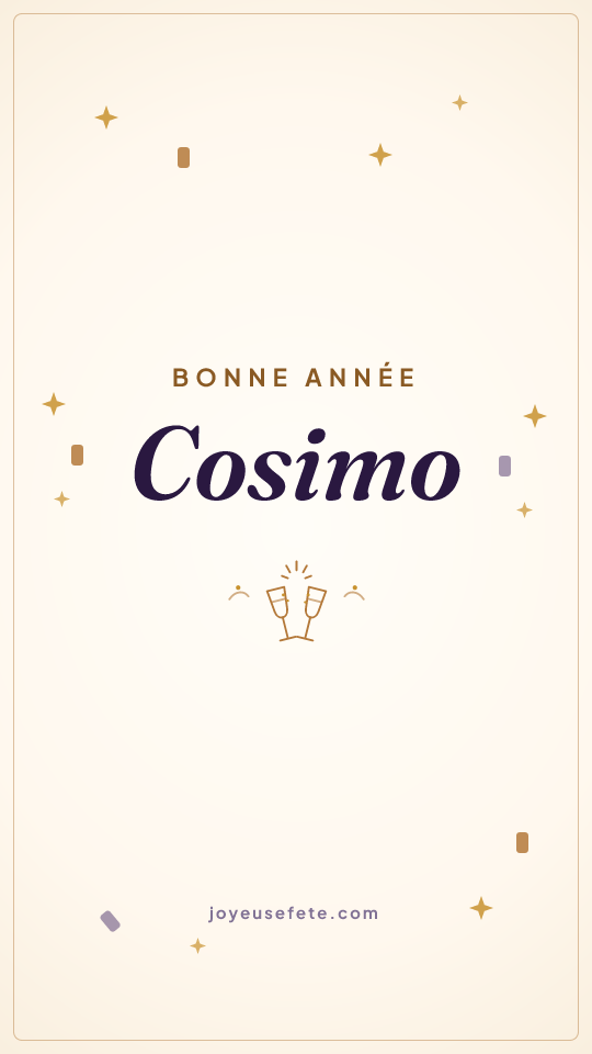 Image « Bonne année Cosimo » au format story