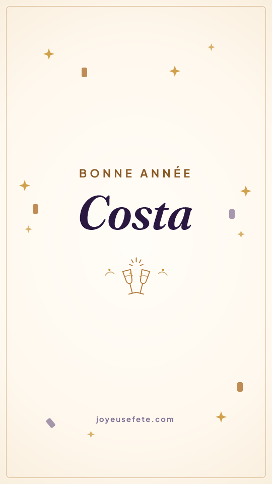Image « Bonne année Costa » au format story
