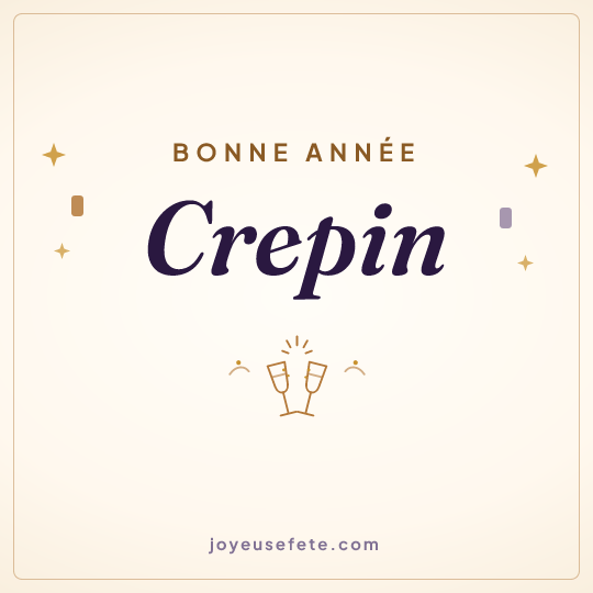 Image carrée « Bonne année Crepin » pour WhatsApp