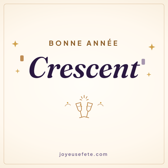 Image carrée « Bonne année Crescent » pour WhatsApp