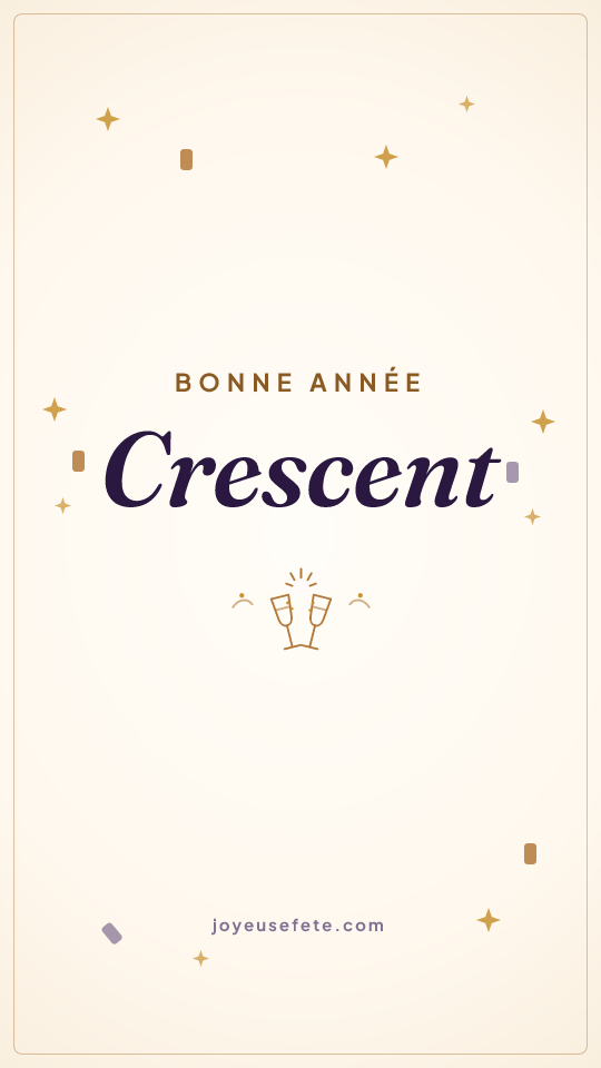 Image « Bonne année Crescent » au format story