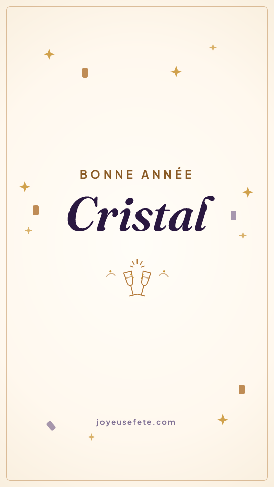 Image « Bonne année Cristal » au format story