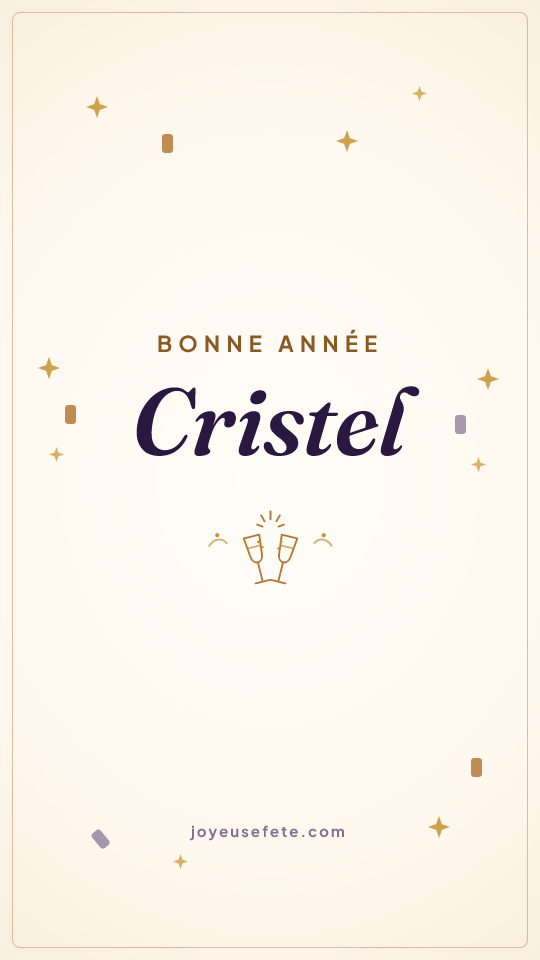 Image « Bonne année Cristel » au format story
