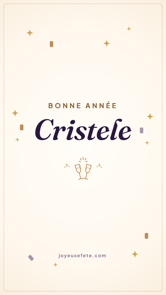 Image « Bonne année Cristele » au format story