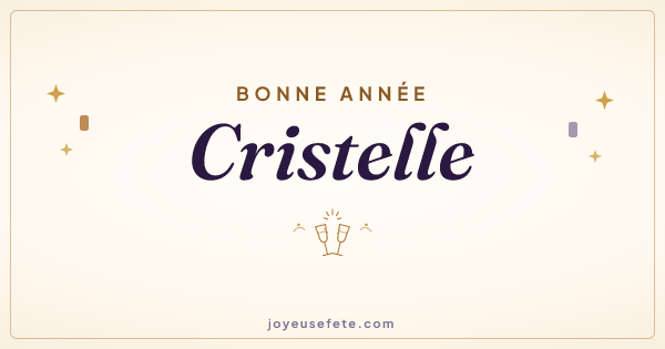Image « Bonne année Cristelle » au format large