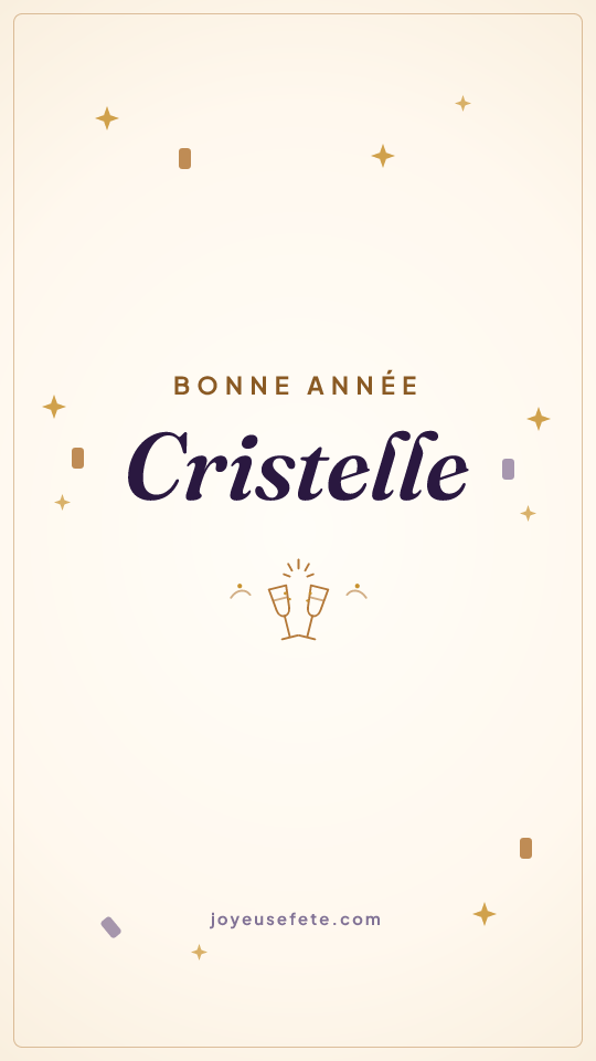 Image « Bonne année Cristelle » au format story