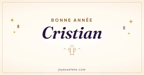 Image « Bonne année Cristian » au format large