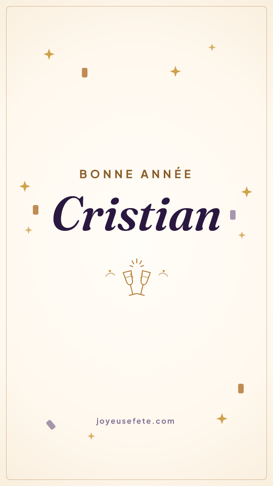 Image « Bonne année Cristian » au format story