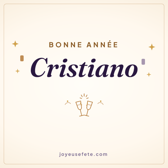 Image carrée « Bonne année Cristiano » pour WhatsApp