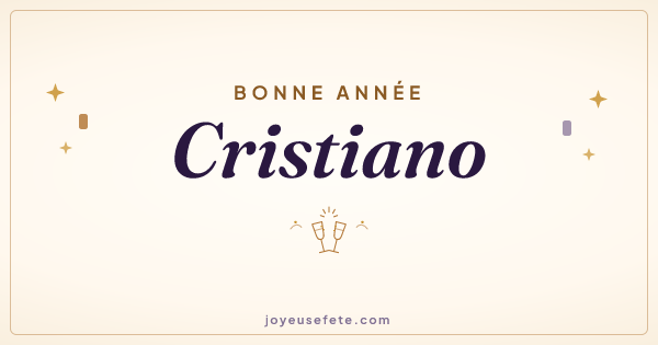 Image « Bonne année Cristiano » au format large