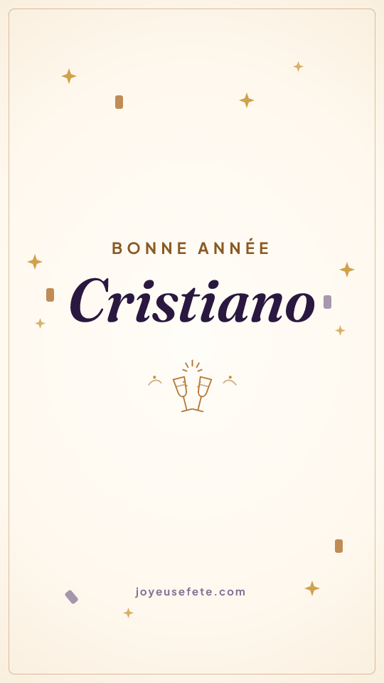 Image « Bonne année Cristiano » au format story