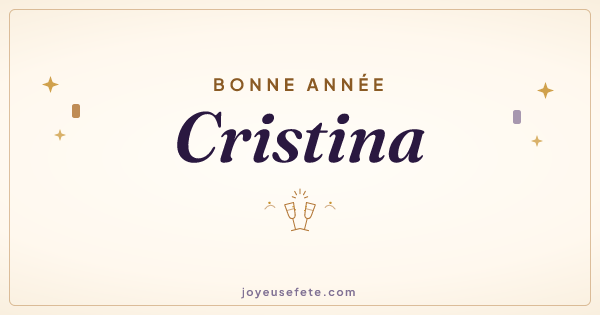 Image « Bonne année Cristina » au format large