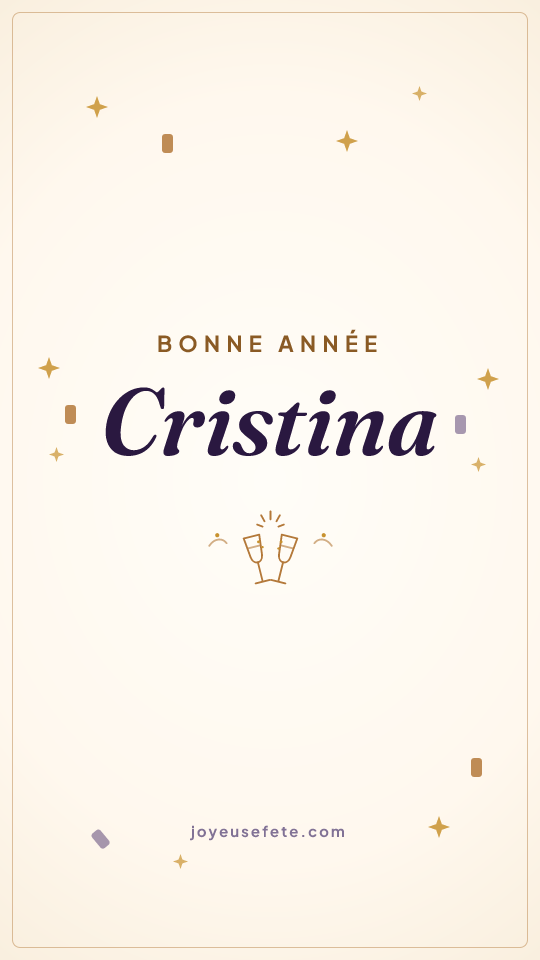 Image « Bonne année Cristina » au format story