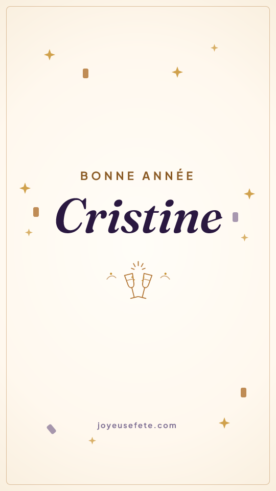 Image « Bonne année Cristine » au format story