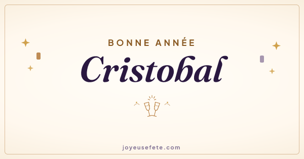Image « Bonne année Cristobal » au format large