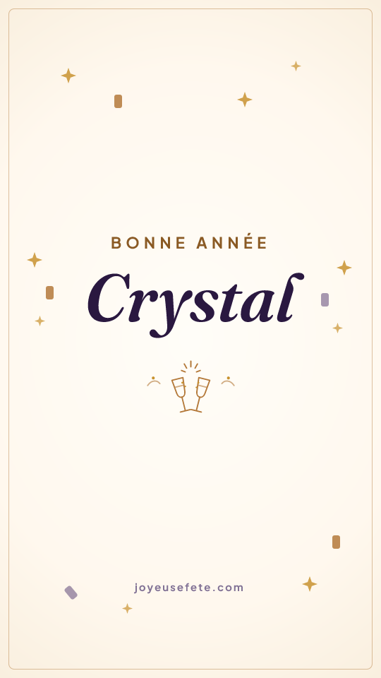 Image « Bonne année Crystal » au format story