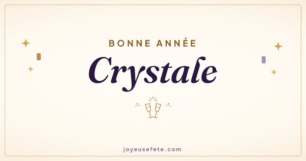 Image « Bonne année Crystale » au format large