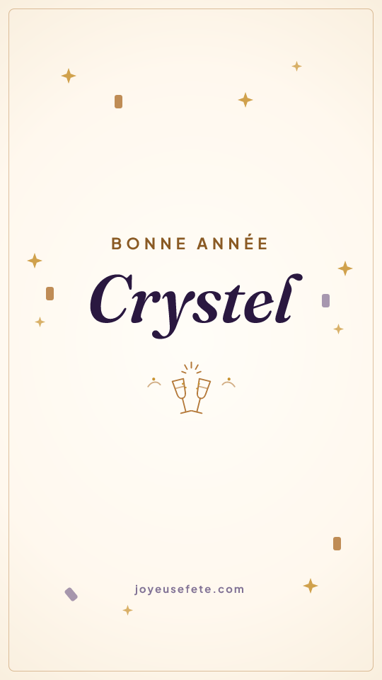 Image « Bonne année Crystel » au format story